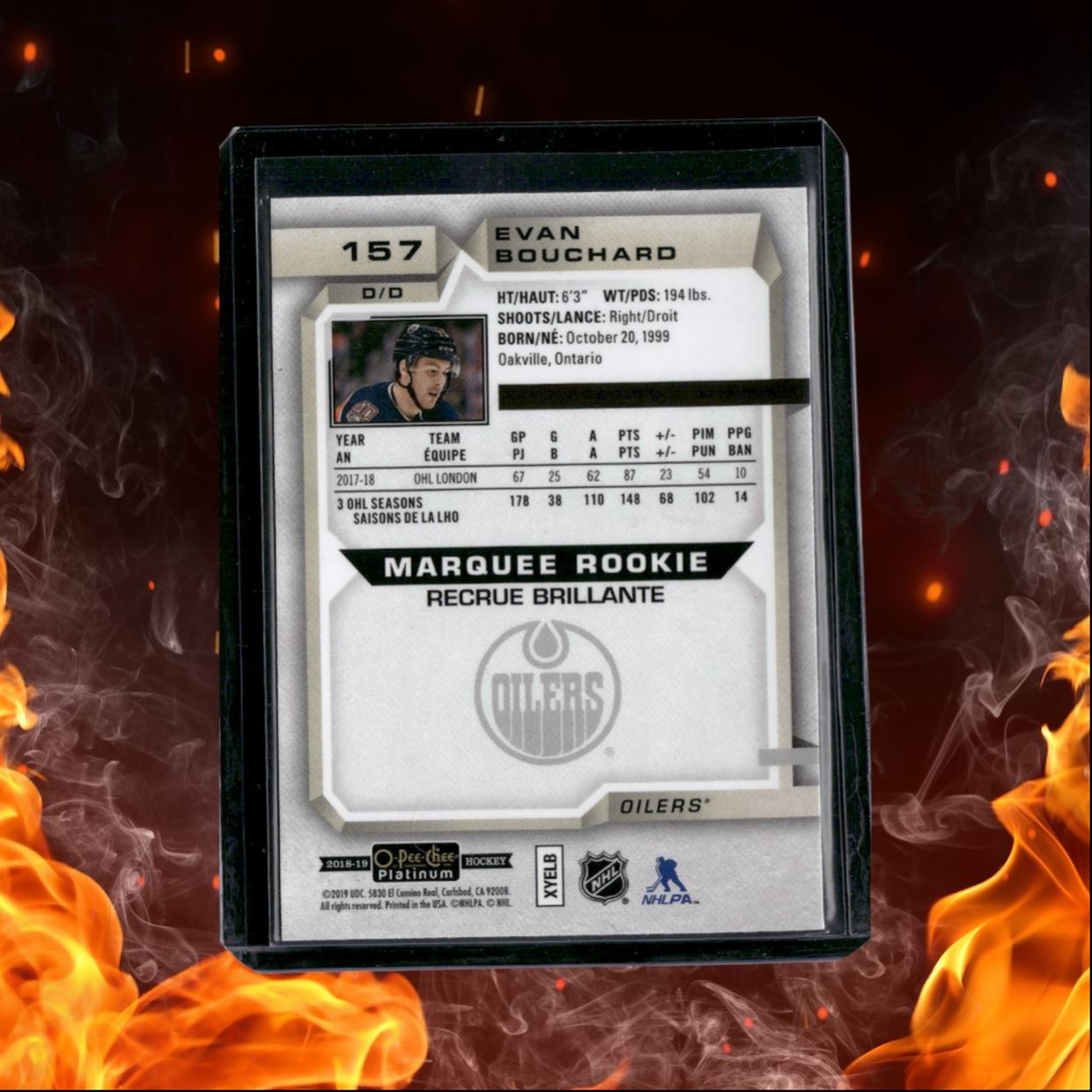 2018-19 O-Pee-Chee Platinum Evan Bouchard Marquee (B) Rookie #157