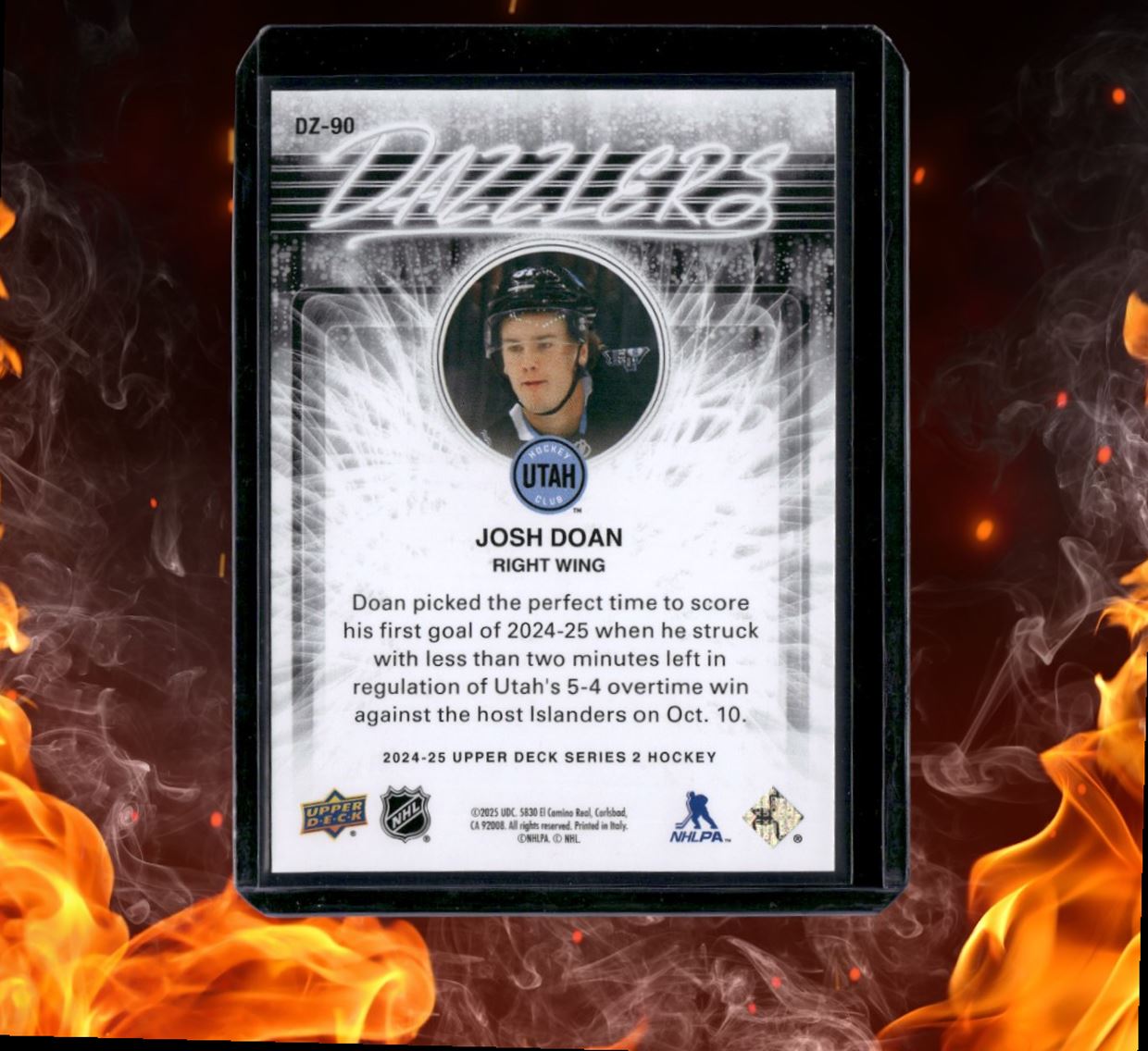 2024-25 Upper Deck Josh Doan Dazzlers Blue Rookie #DZ-90