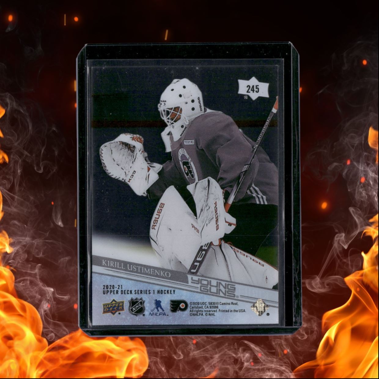 2020-21 Upper Deck Kirill Ustimenko Clear Cut Young Guns Rookie #245