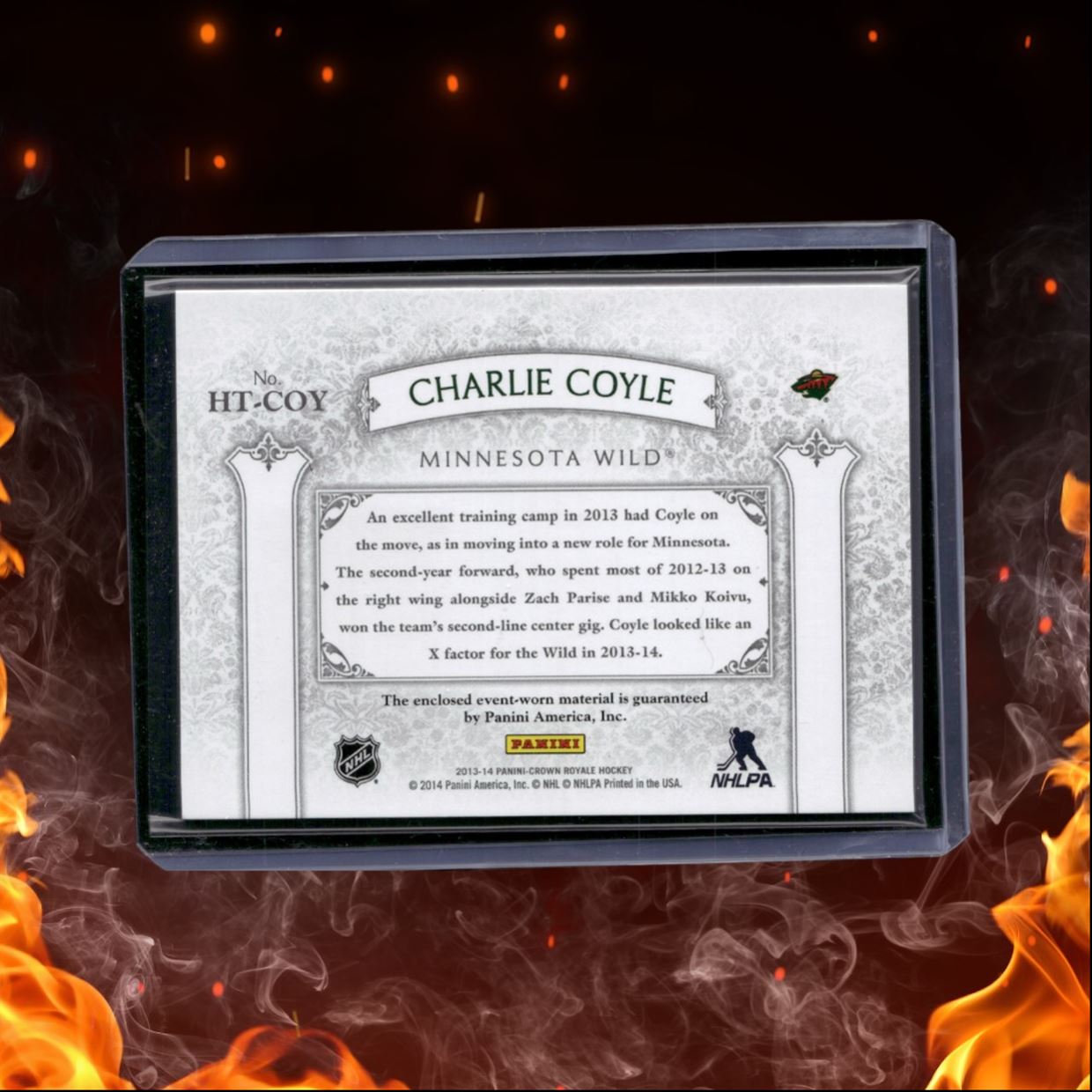 2013-14 Panini Crown Royale Charlie Coyle Heirs to the Throne Materials Rookie
