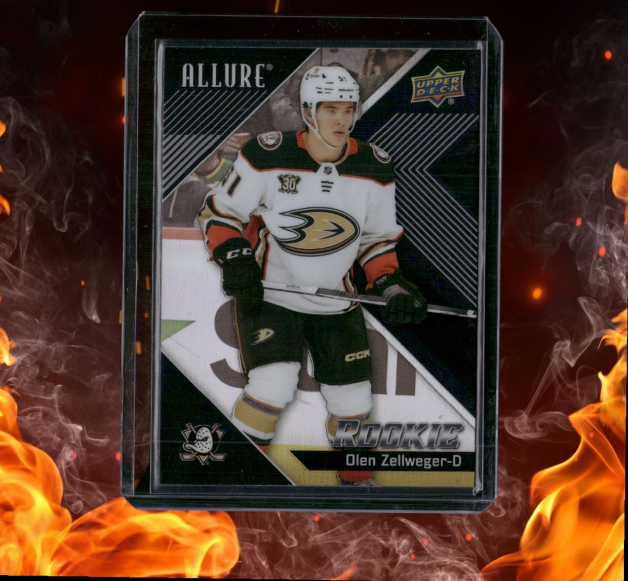 2024-25 Upper Deck Allure Olen Zellweger Black Rainbow (B) Rookie #106