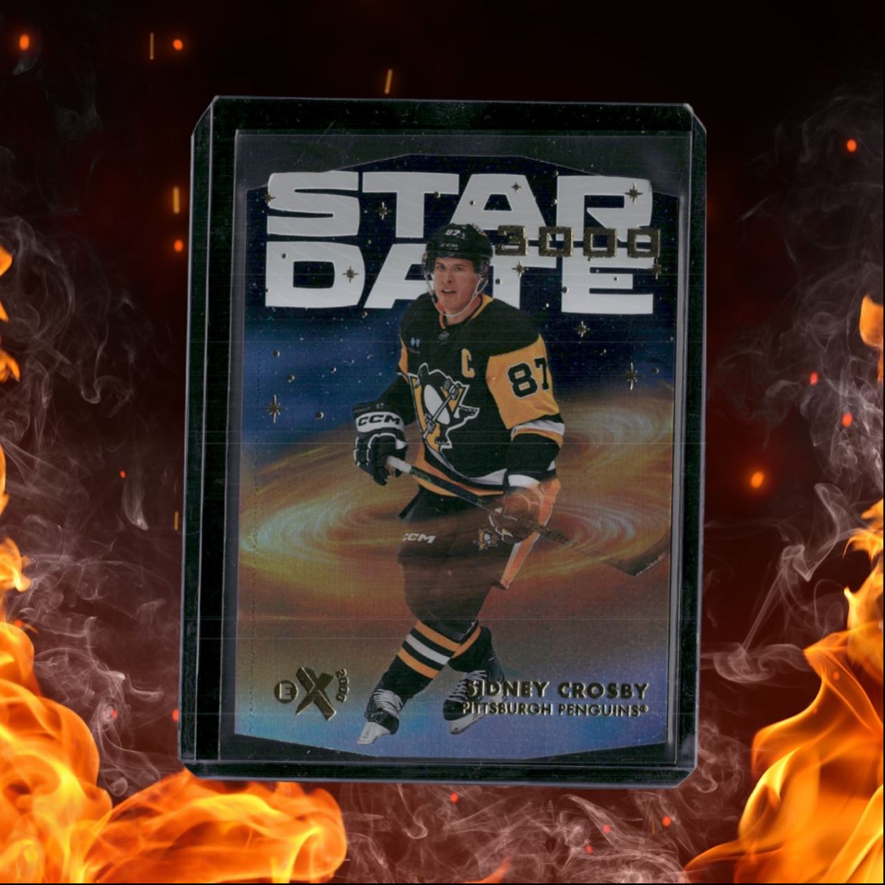 2023-24 SkyBox EX 2000 Sidney Crosby Star Date 3000 Die-Cut #SD-1