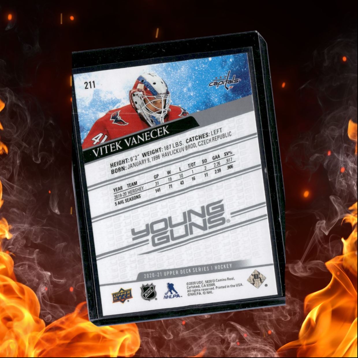 2020-21 Upper Deck Vitek Vanecek Young Guns Rookie #211