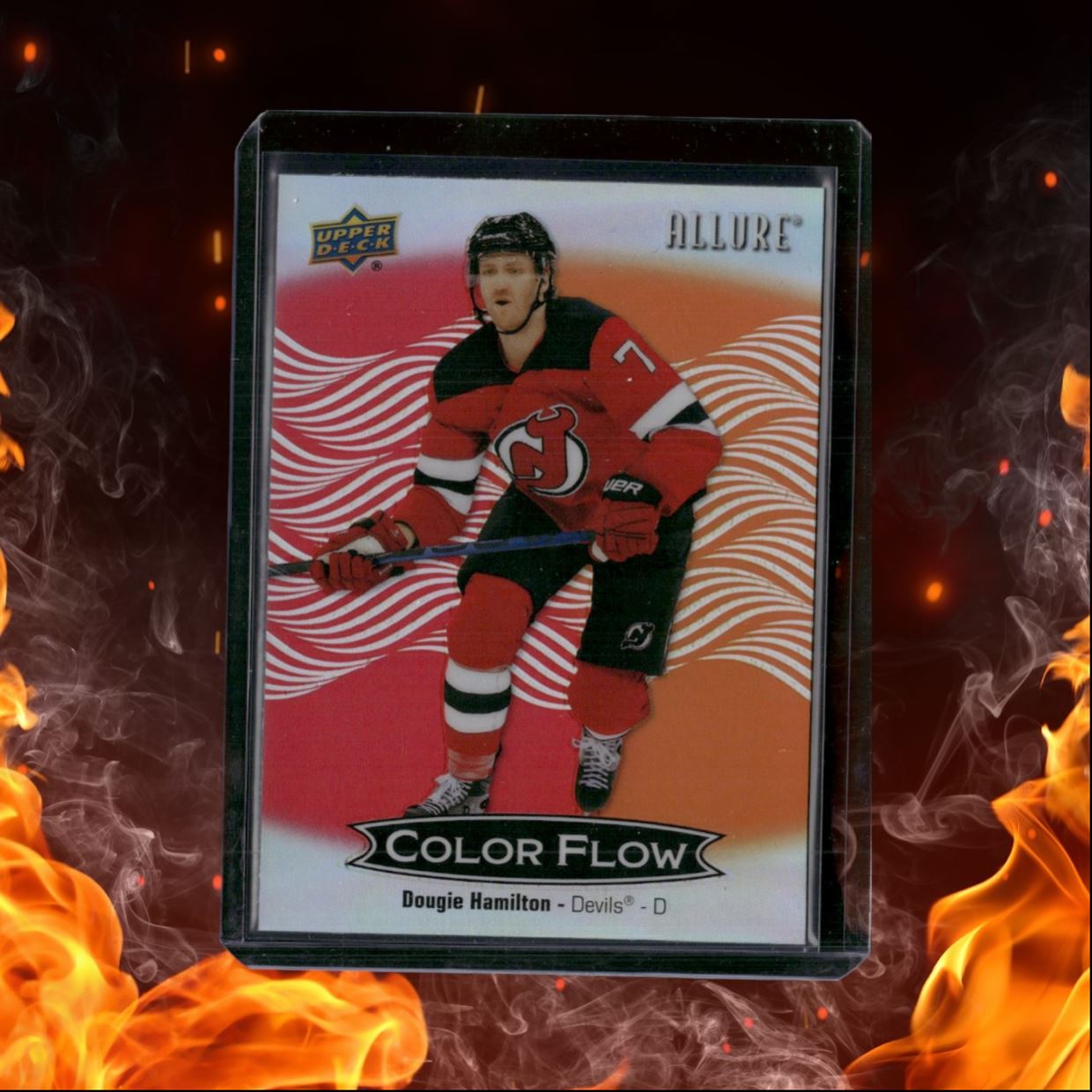 2024-25 Upper Deck Allure Dougie Hamilton Color Flow Red Orange #CFL-6