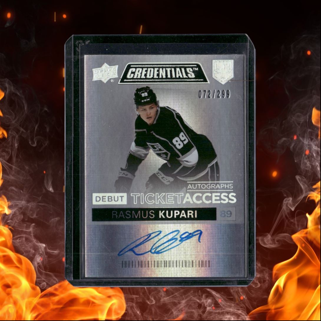 2021-22 Upper Deck Credentials Rasmus Kupari Debut Ticket Access Rookie Auto