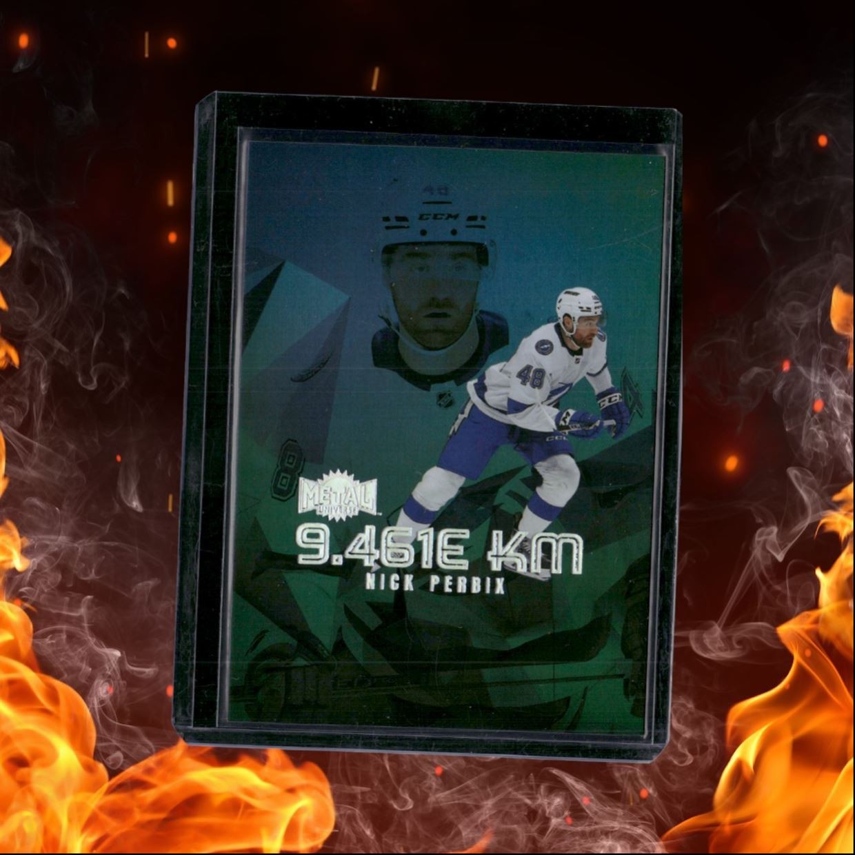 2023-24 SkyBox Metal Universe Nick Perbix 9.461E KM Light Year Rookie #LY-16