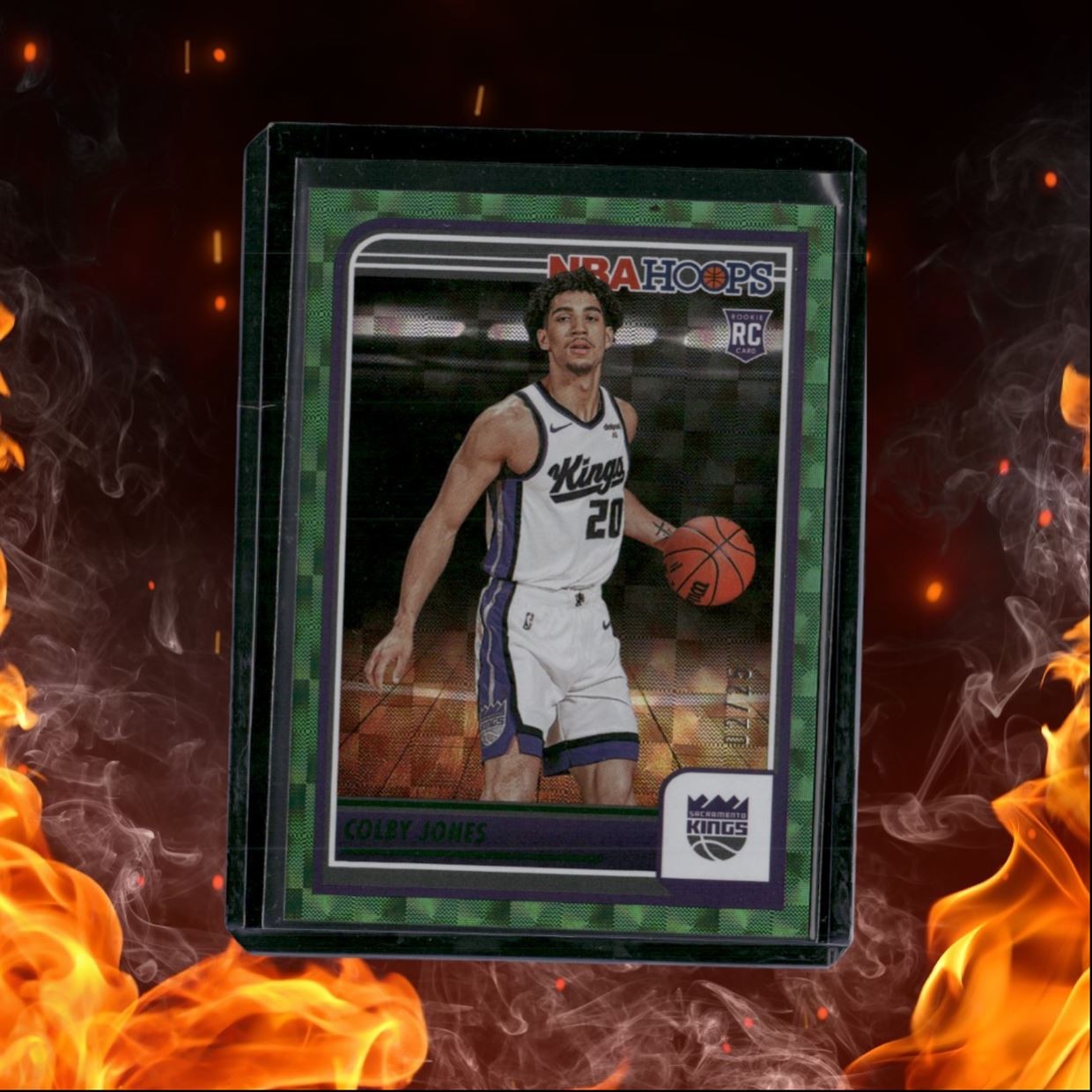 2023-24 Panini NBA Hoops Colby Jones Green Hyper Rookie 02/25 #270