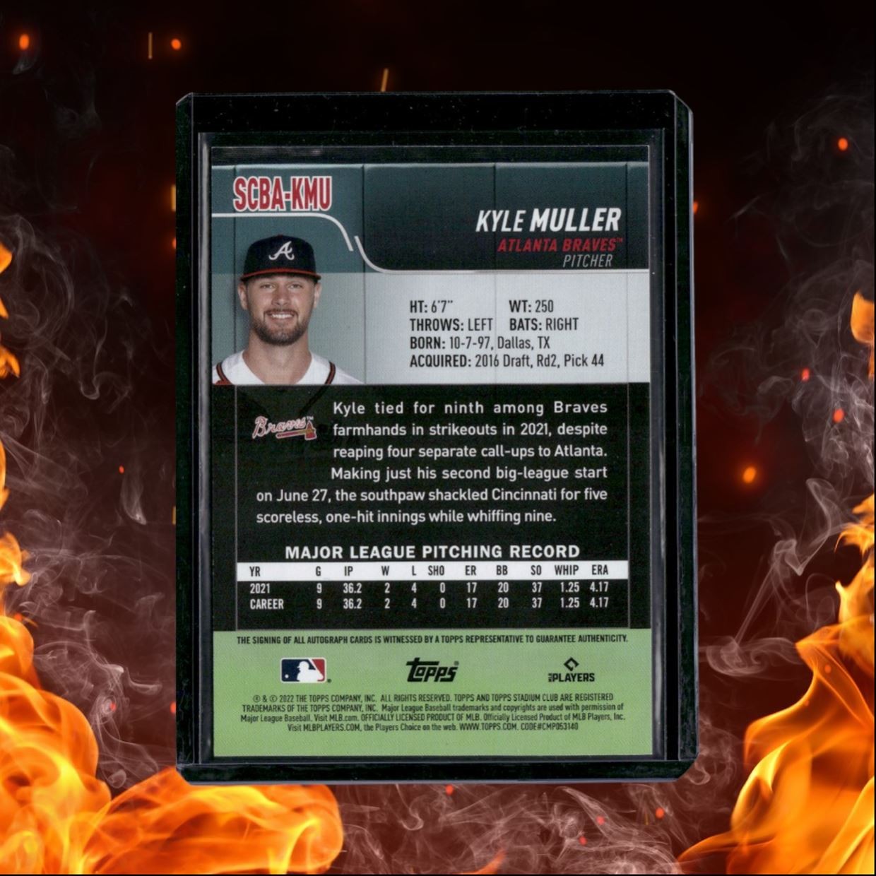 2022 Topps Stadium Club Kyle Muller Rookie Auto #SCBA-KMU