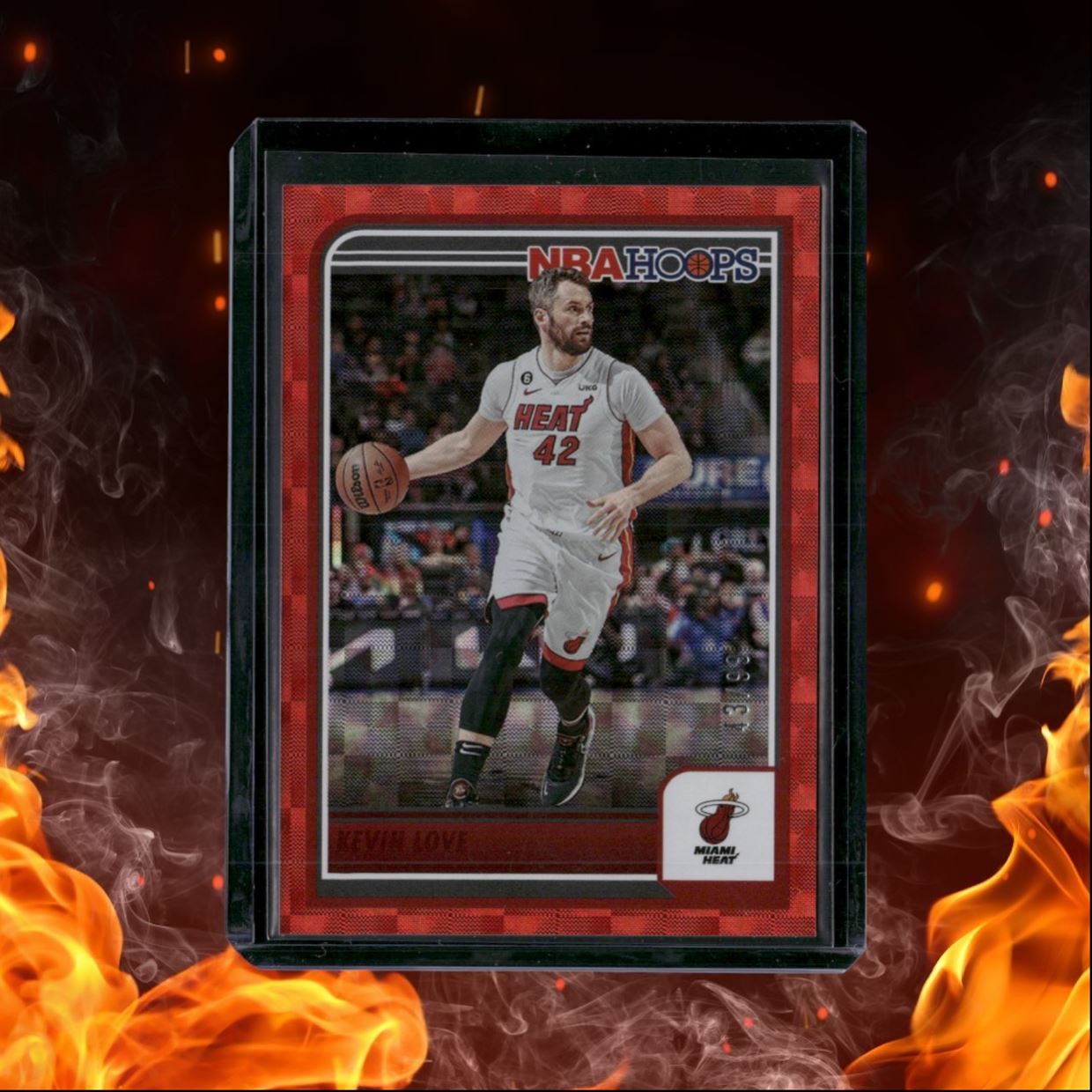 2023-24 Panini Hoops Kevin Love Red Hyper 43/99 #115