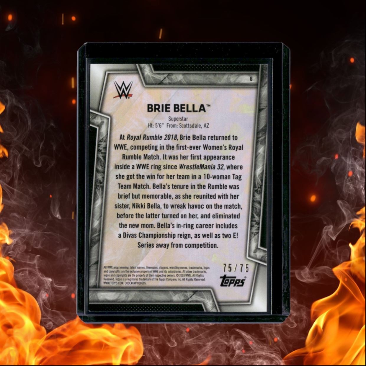 2018 Topps Women's Division Brie Bella Bronze 75/75 #6