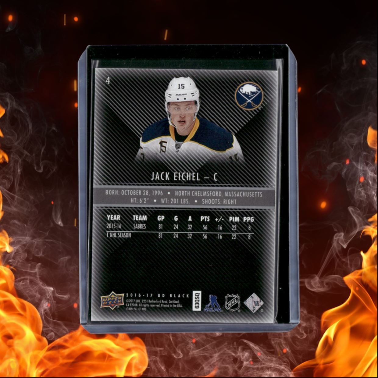 2016-17 Upper Deck Black Jack Eichel 119/299 #4