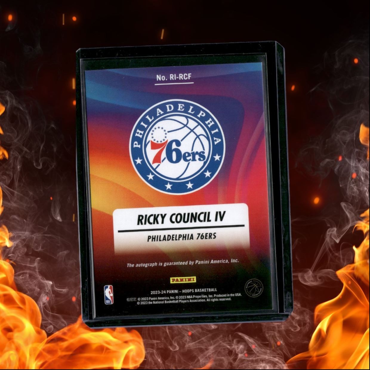 2023-24 Panini NBA Hoops Ricky Council IV Rookie Auto #RI-RCF