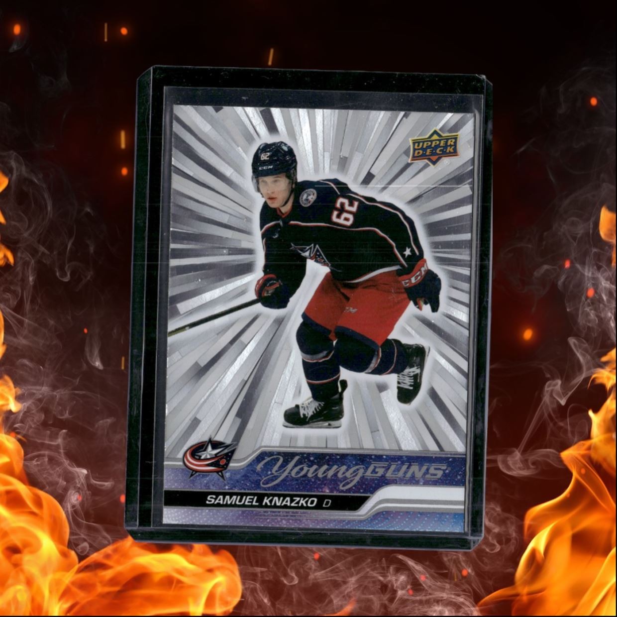 2023-24 Upper Deck Samuel Knazko Outburst Silver Young Guns Rookie #483