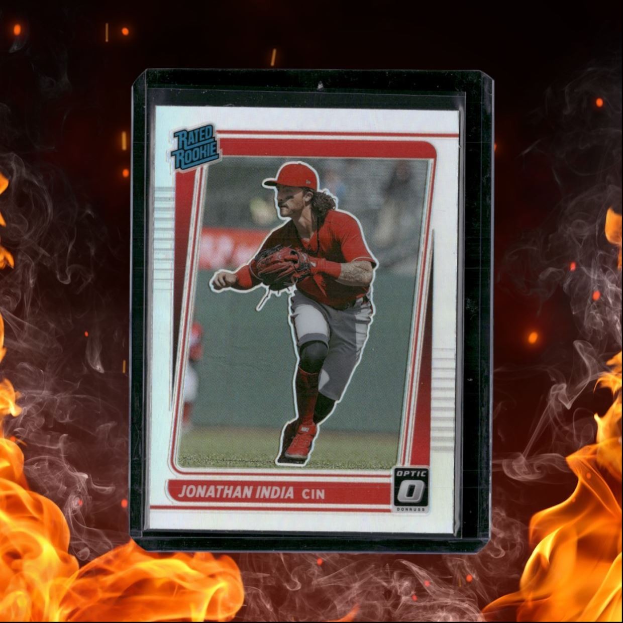 2021 Panini Donruss Optic Jonathan India Rated Holo Silver Prizm Rookie #101