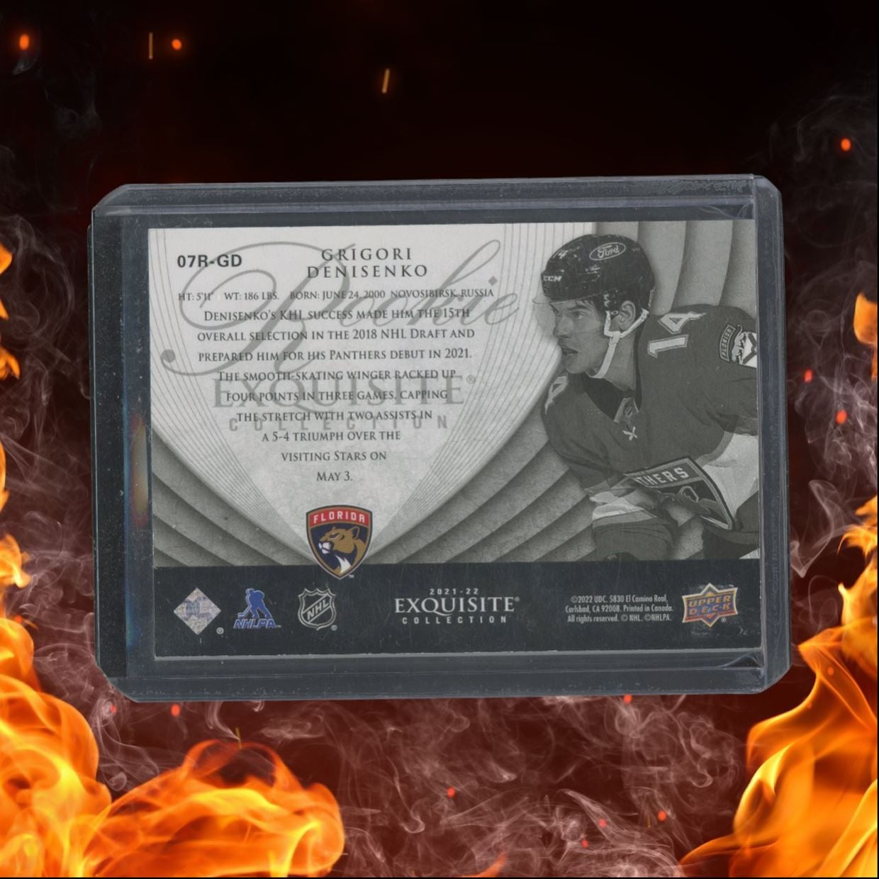 2021-22 Upper Deck Exquisite Grigori Denisenko Draft Rookie 251/299 #07R-GD
