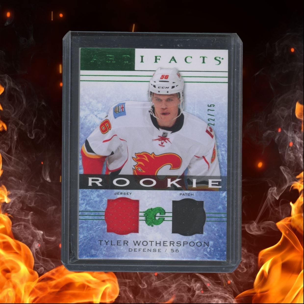2014-15 Upper Deck Artifacts Tyler Wotherspoon Dual Jersey Emerald Rookie 22/75