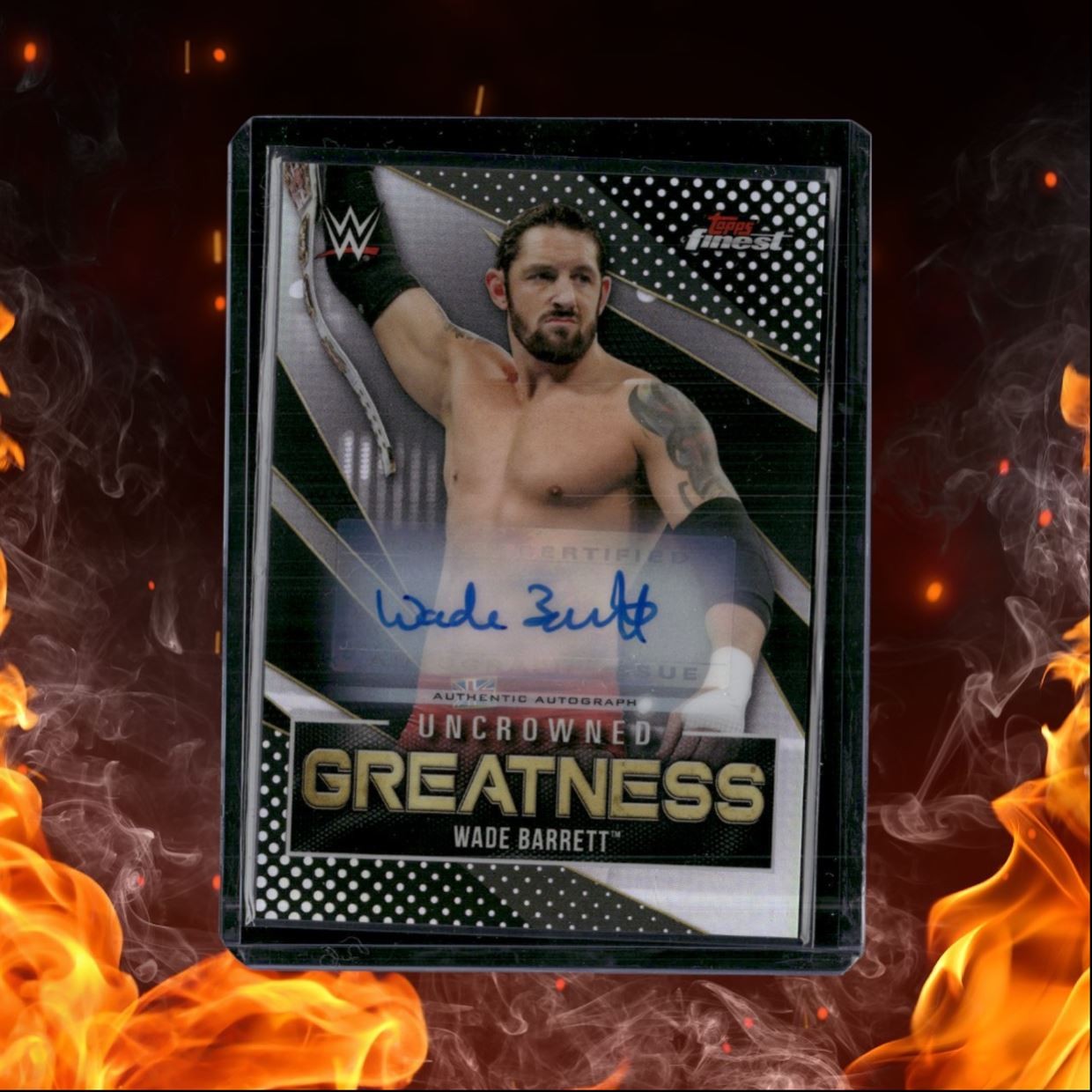 2021 Topps Finnest WWE Wade Barrett Uncrowned Greatness Auto #UG-19