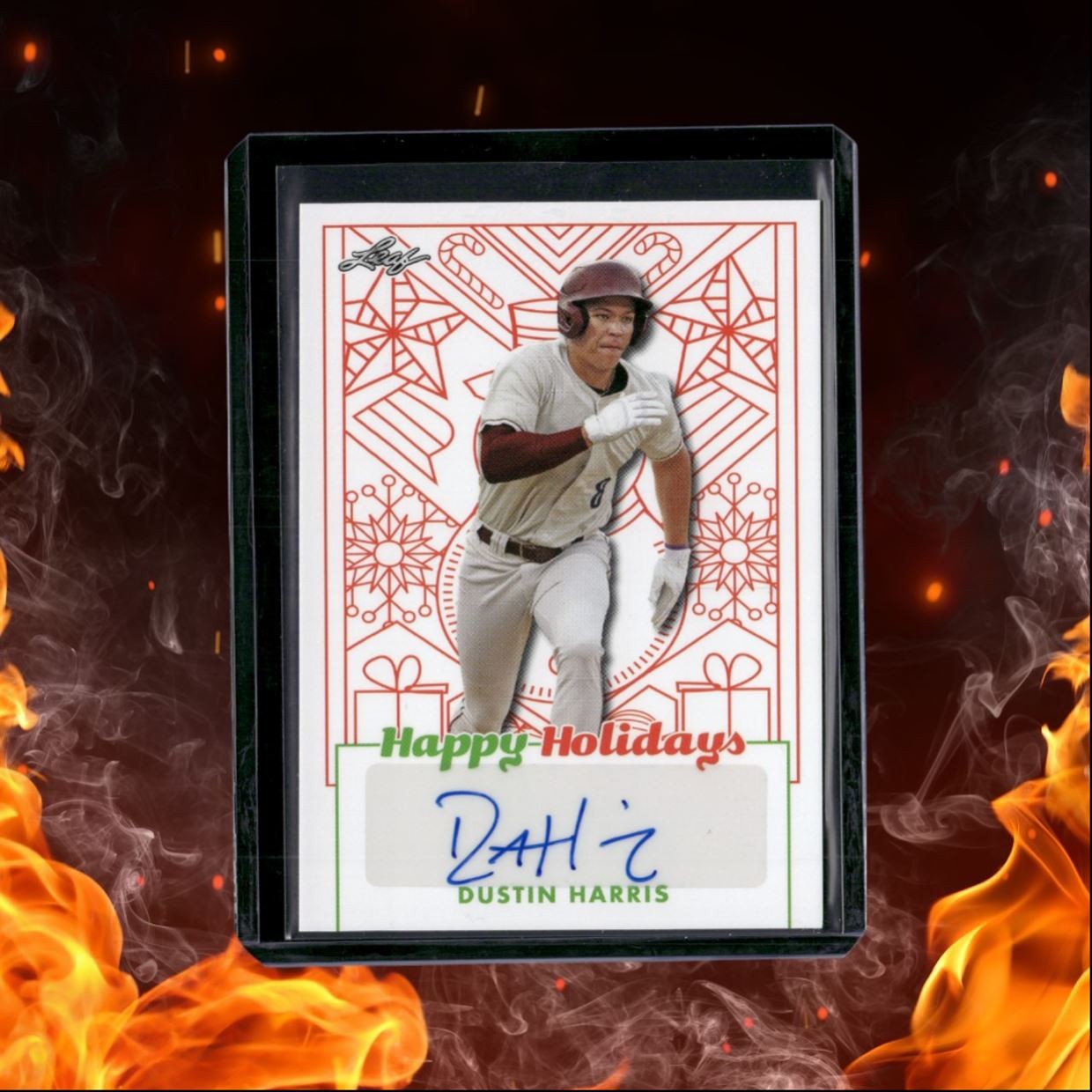 2023 Leaf Signature Series Dustin Harris Happy Holidays Auto #BA-DH1