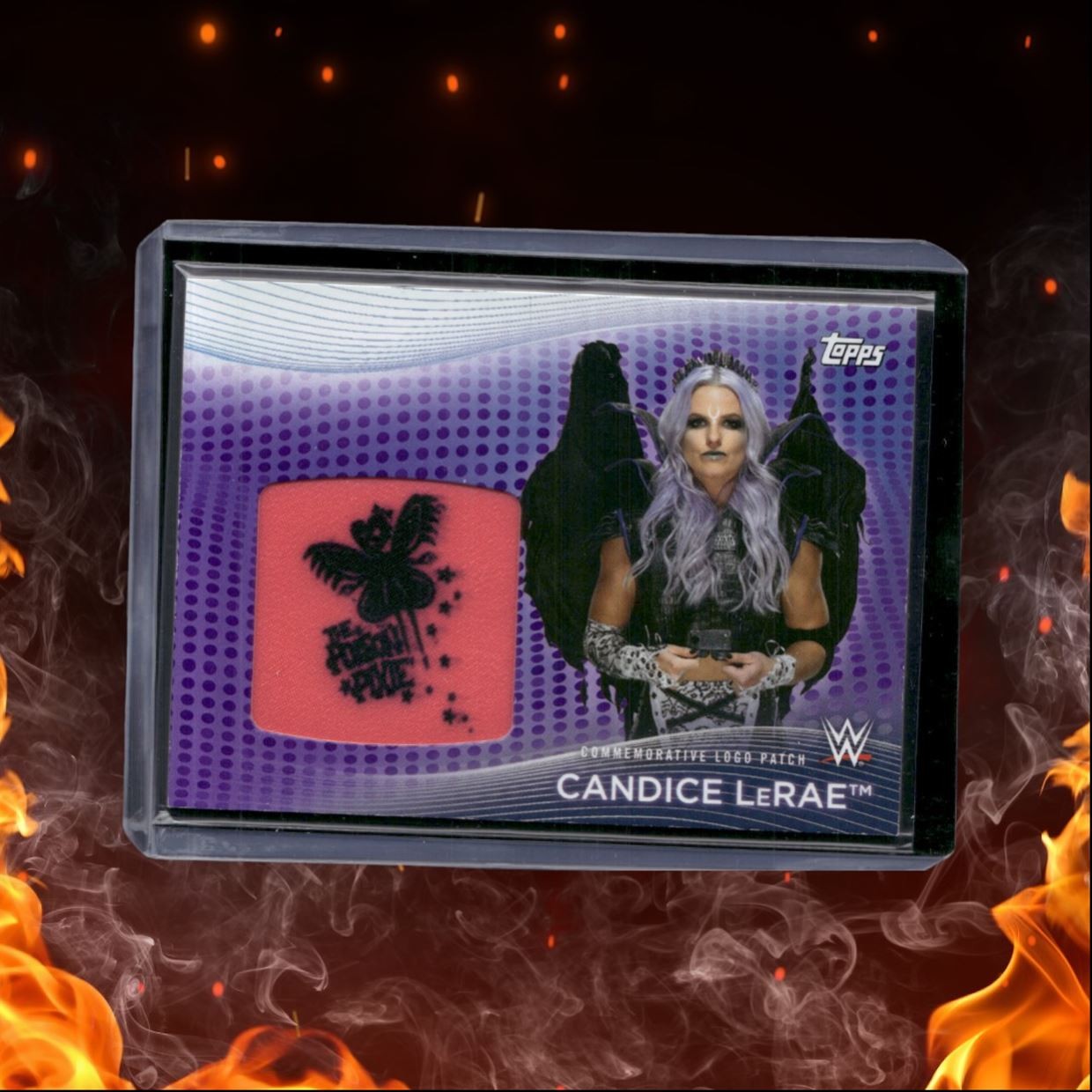 2021 Topps Candice LeRae Superstar Logo Patch Purple 10/99 #SLP-CL