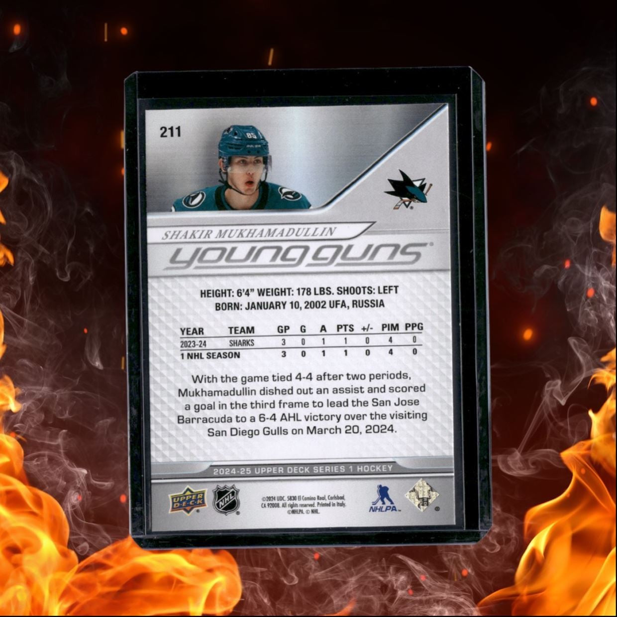 2024-25 Upper Deck Shakir Mukhamadullin Young Guns (B) Rookie #211