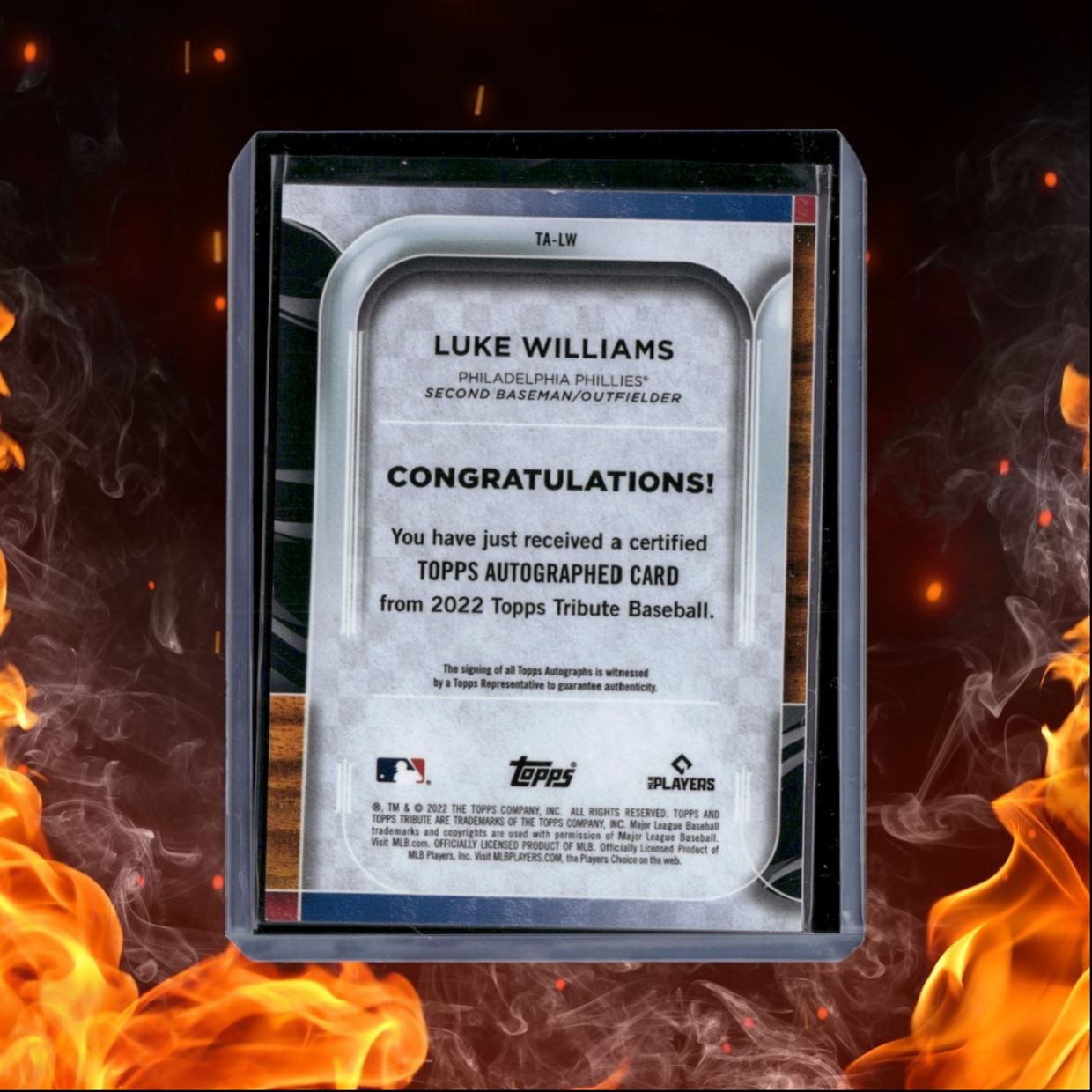 2022 Topps Tribute Luke Williams Refractor Auto 150/199 #TA-LW