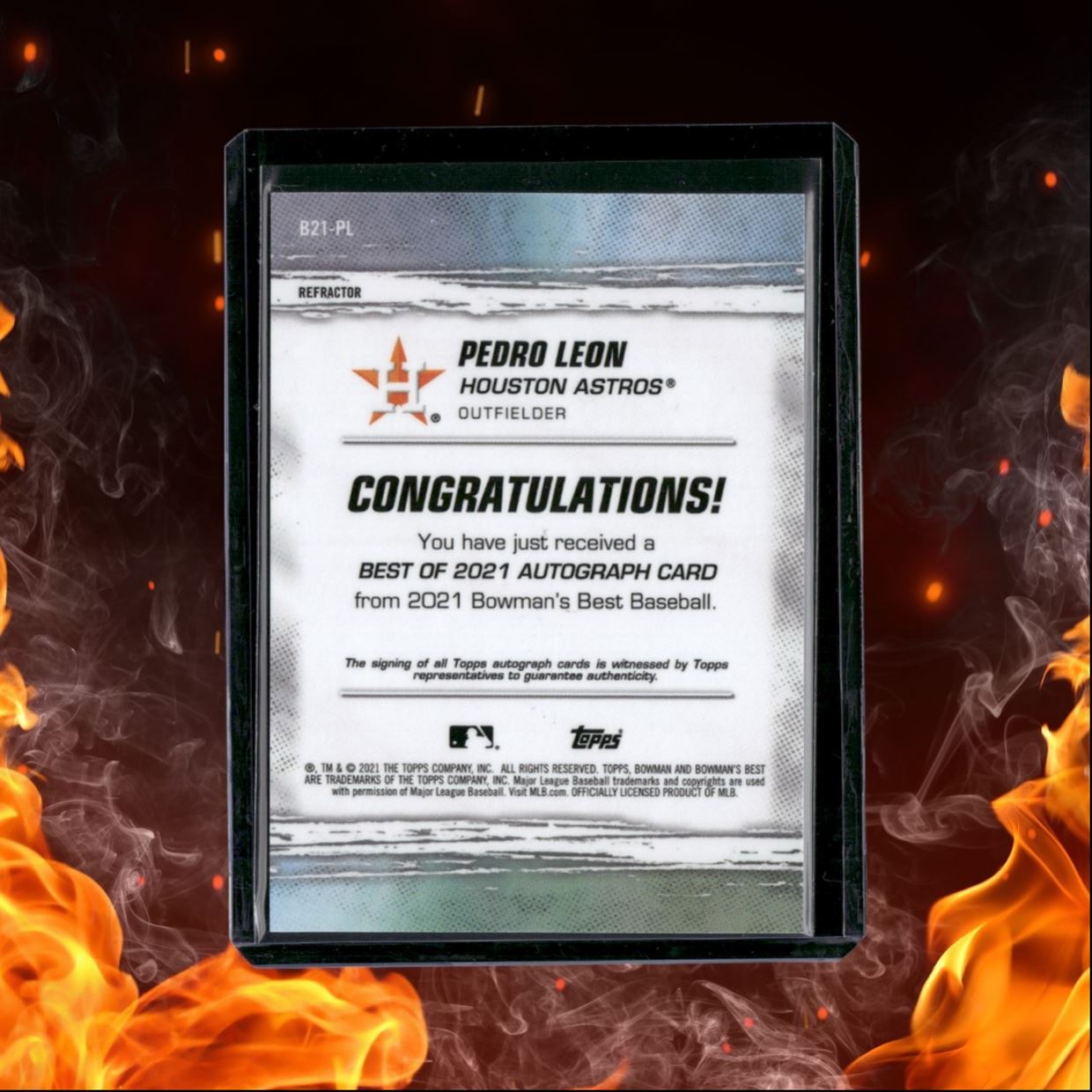 2021 Bowman's Best Pedro Leon Refractor Auto #B21-PL