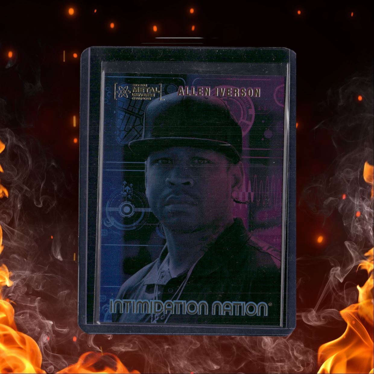 2022-23 Skybox Metal Universe Champions Allen Iverson Intimdation Nation #IN-5