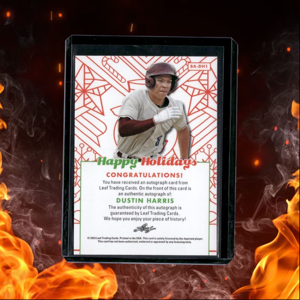 2023 Leaf Signature Series Dustin Harris Happy Holidays Auto #BA-DH1