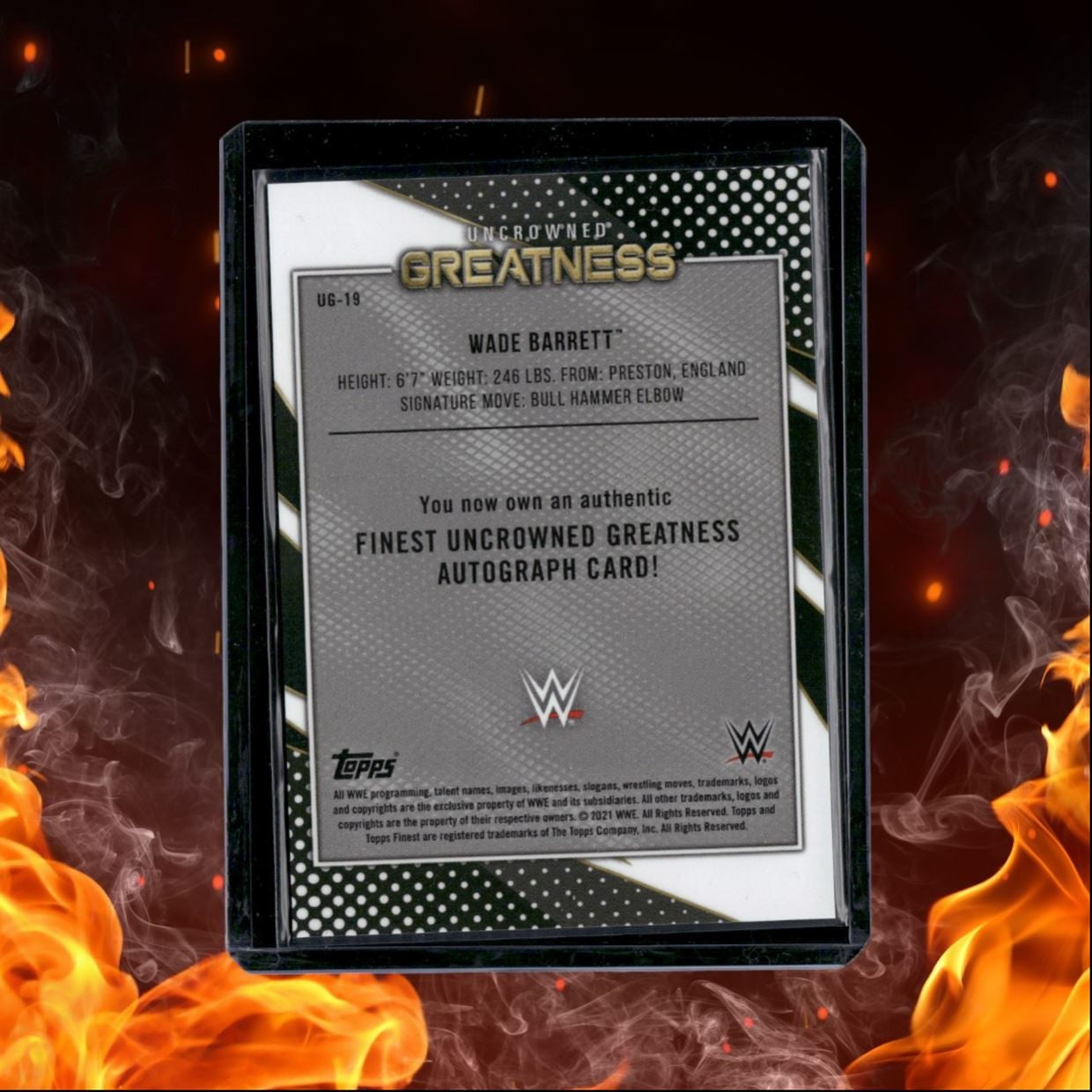 2021 Topps Finnest WWE Wade Barrett Uncrowned Greatness Auto #UG-19