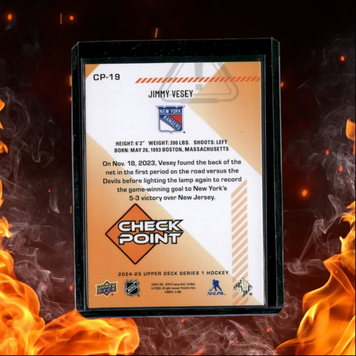 2024-25 Upper Deck Jimmy Vesey Checkpoint Sparkle #CP-19