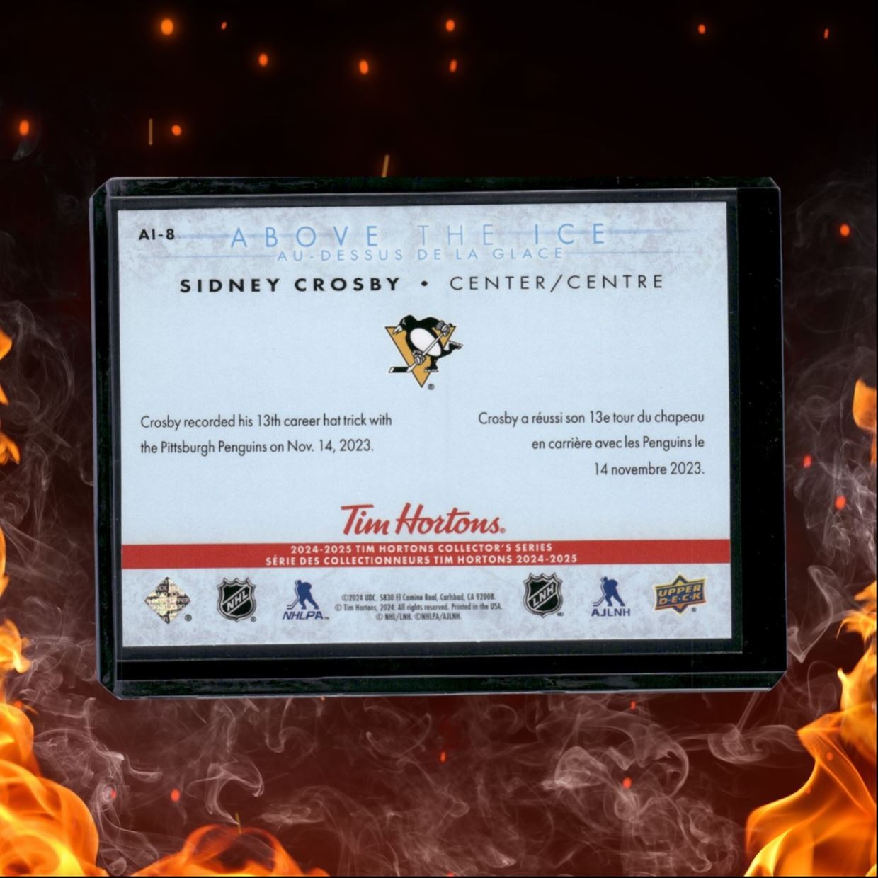 2024-25 Upper Deck Tim Hortons Sidney Crosby Above the Ice #AI-8