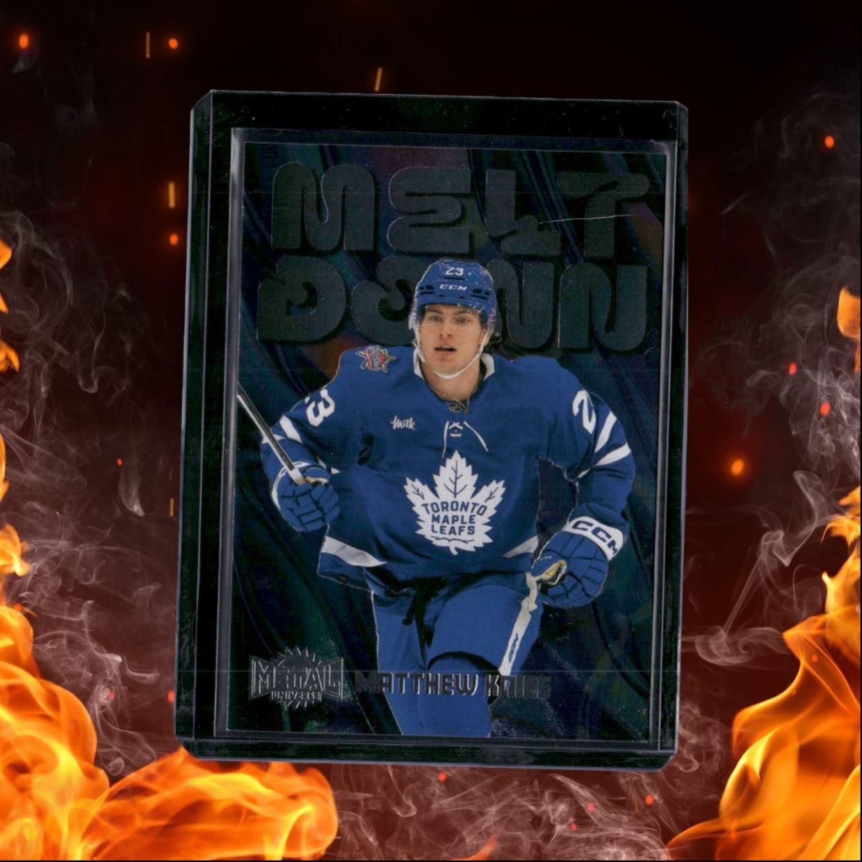 2023-24 SkyBox Metal Universe Matthew Knies Meltdown Rookie #213