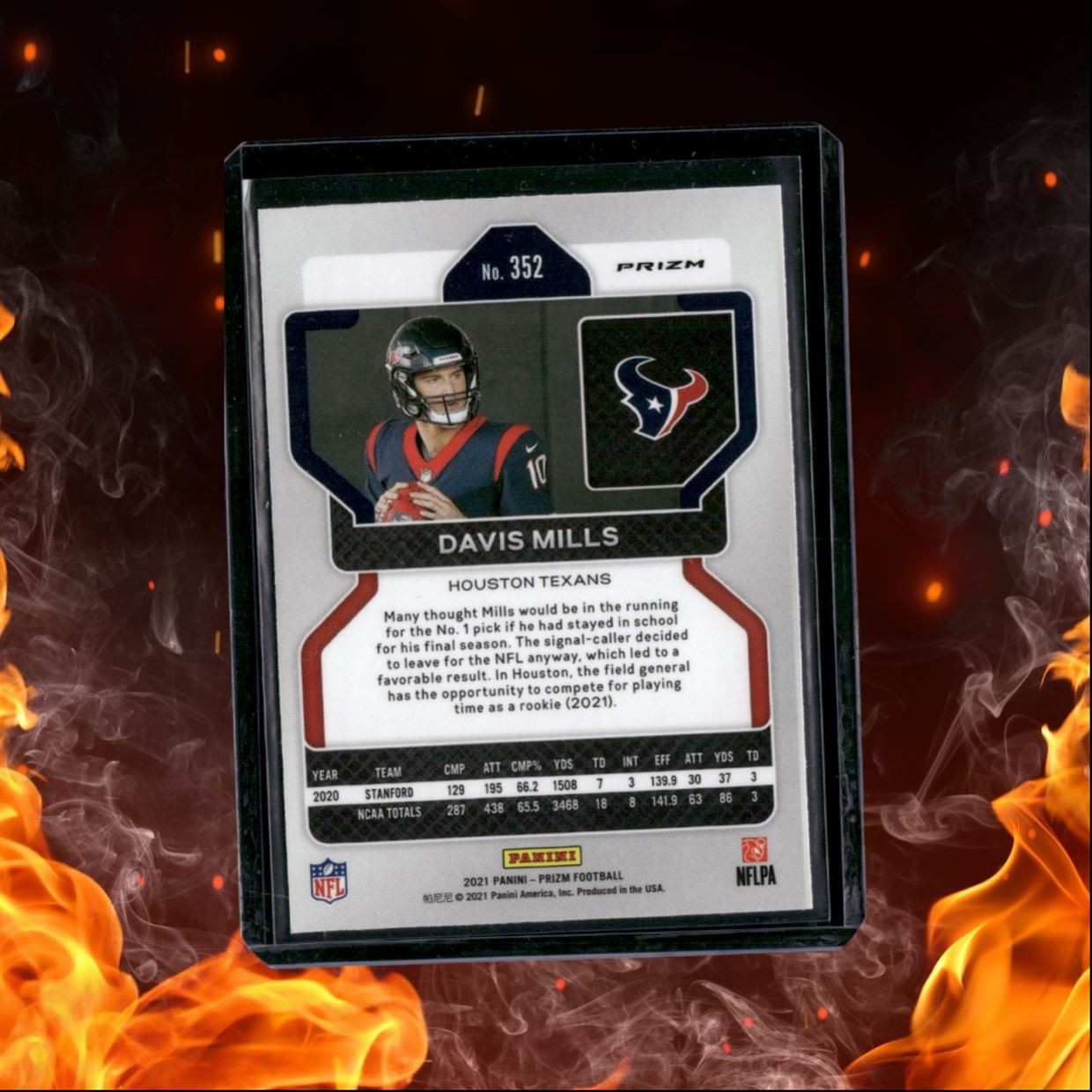 2021 Panini Prizm Davis Mills Checkboard Prizm Rookie #352