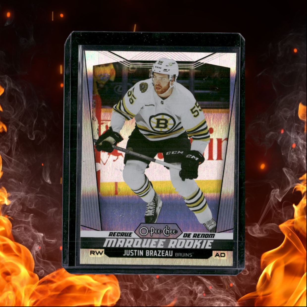 2024-25 O-Pee-Chee Justin Brazeau Rainbow Marquee Rookie 105/350 #582
