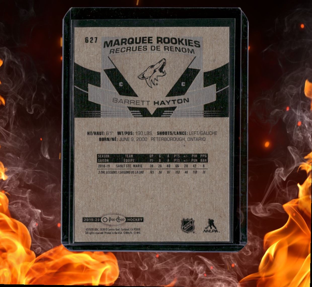 2019-20 O-Pee-Chee Barrett Hayton Gold Border Marquee Rookie #627
