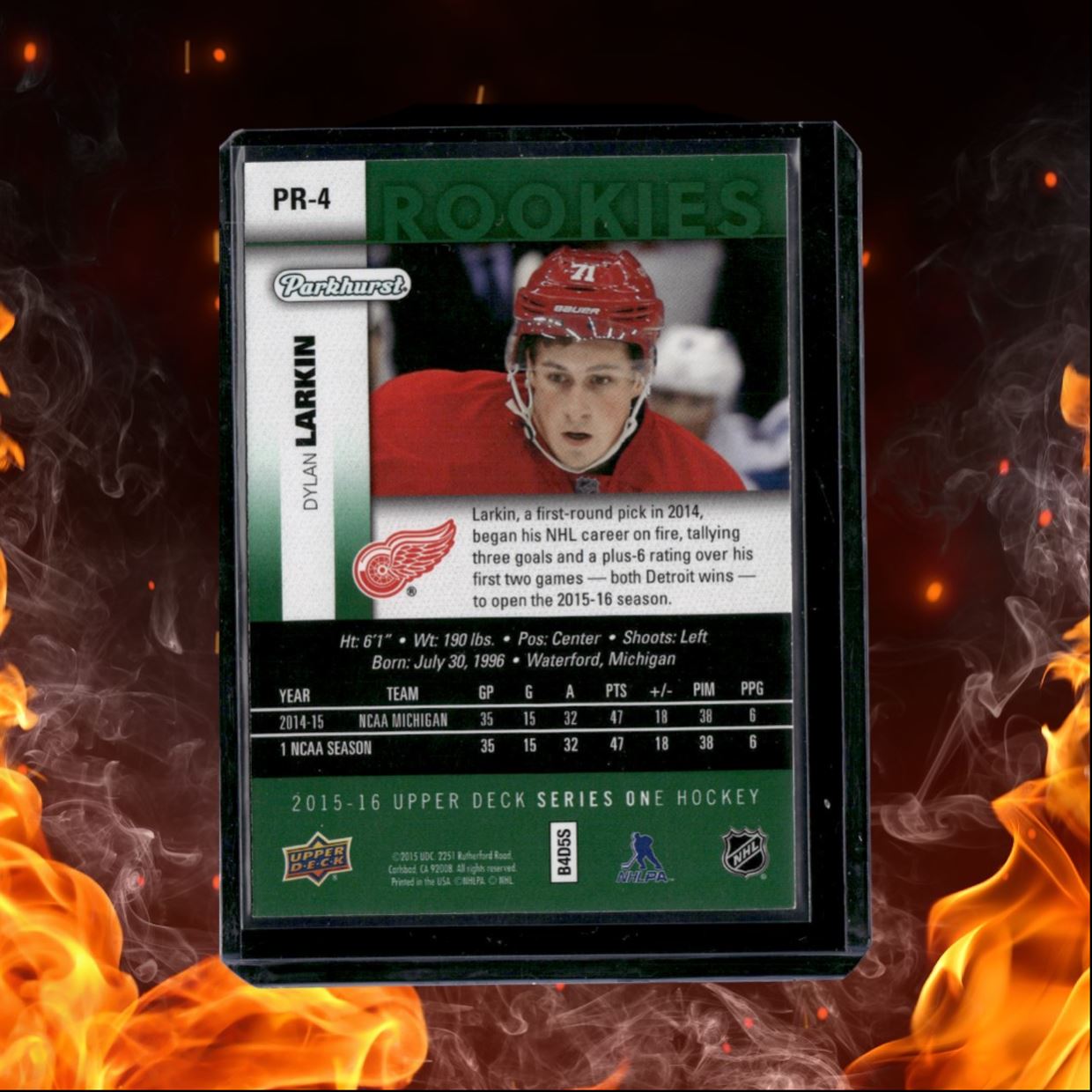 2015-16 Upper Deck Dylan Larkin Parkhurst Rookie #PR-4