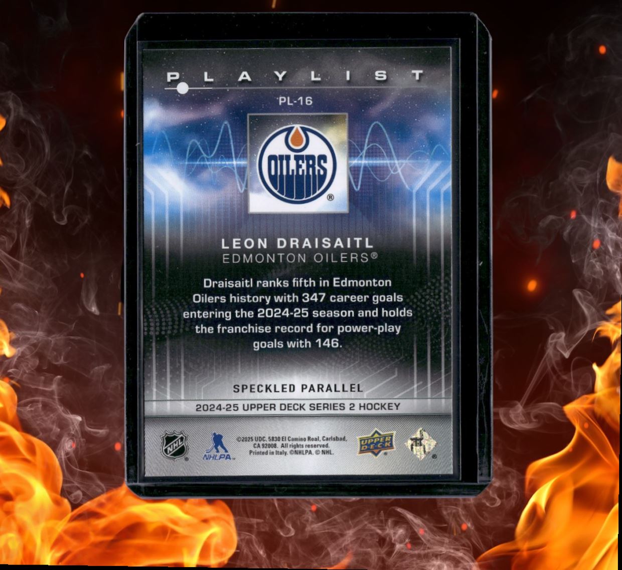2024-25 Upper Deck Leon Draisaitl Playlist Speckled #PL-16