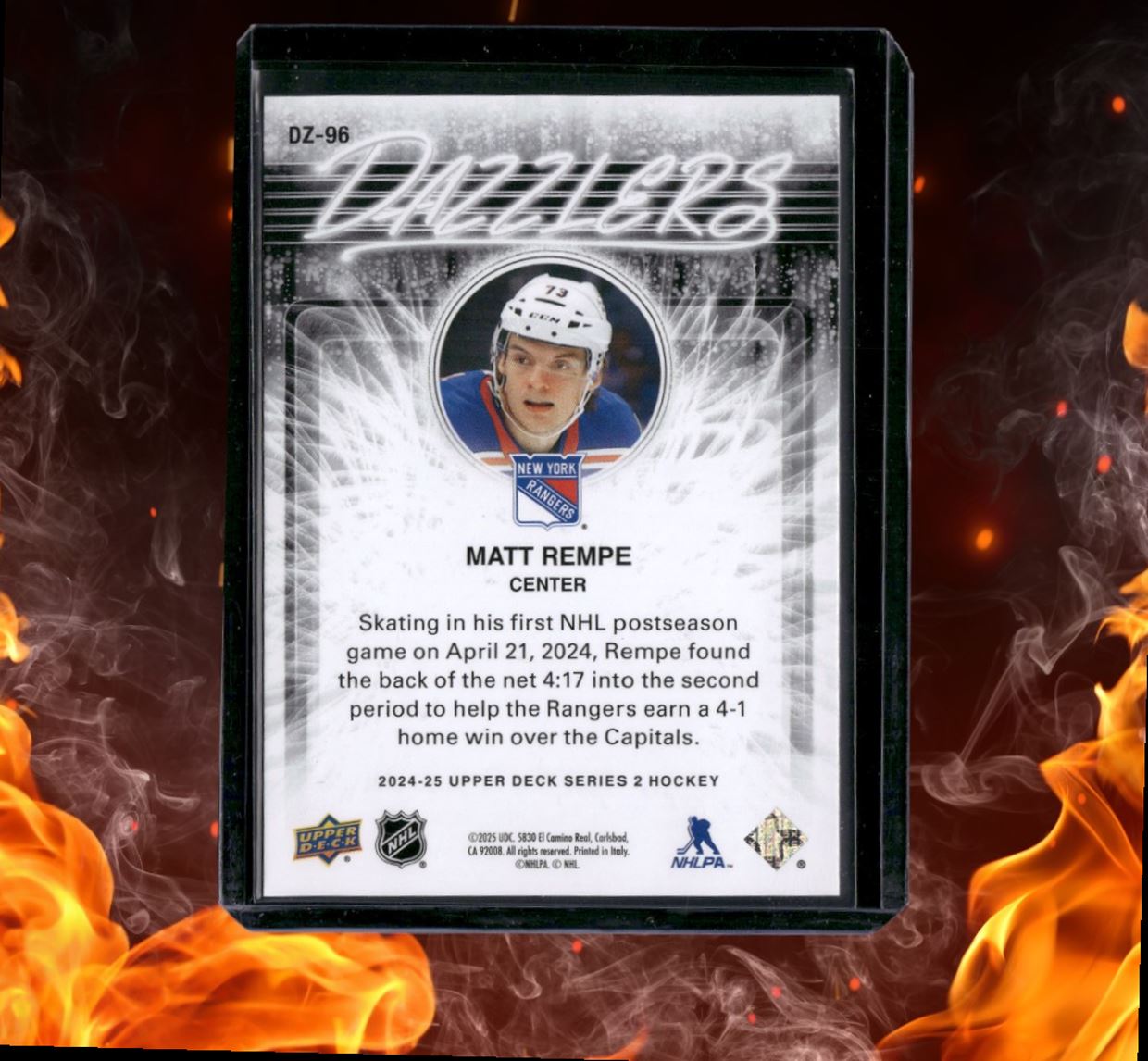 2024-25 Upper Deck Matt Rempe Dazzlers Blue Rookie #DZ-96