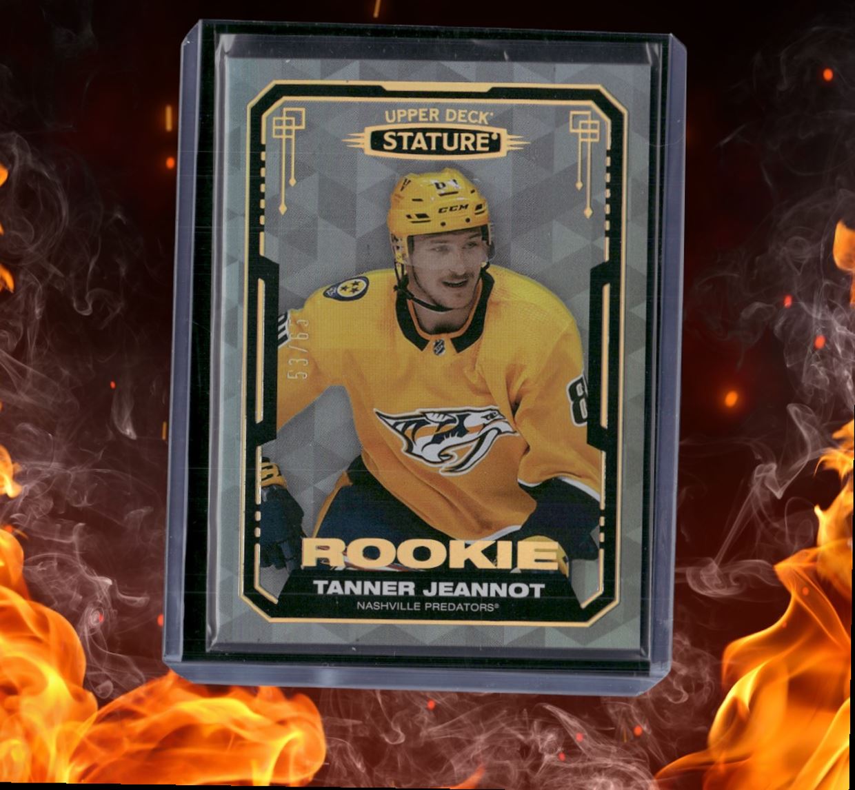 2021-22 Upper Deck Stature Tanner Jeannot Design Variant Rookie 53/65 #188