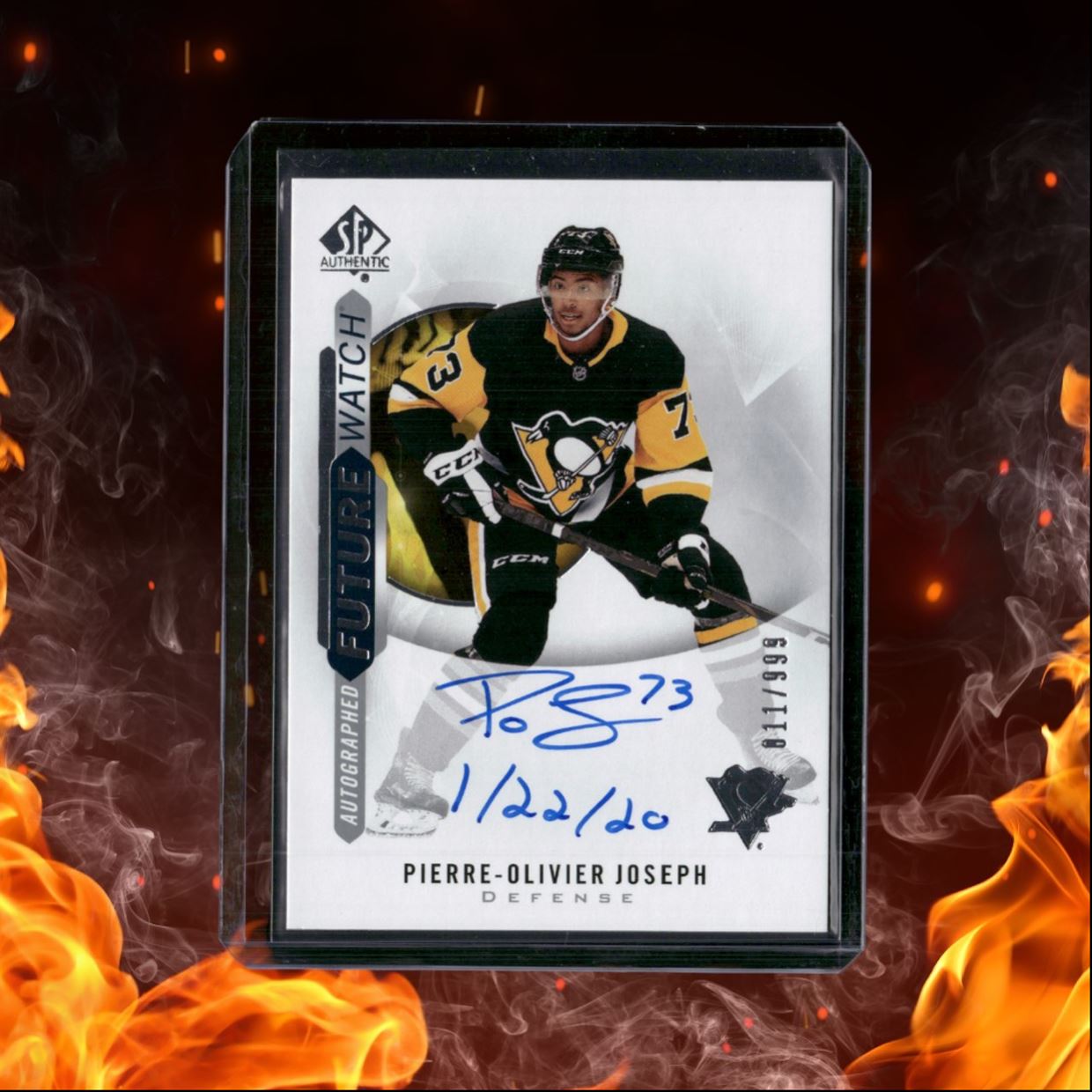 2020-21 SP Authentic Pierre-Olivier Joseph Future Watch Inscribed Rookie Auto