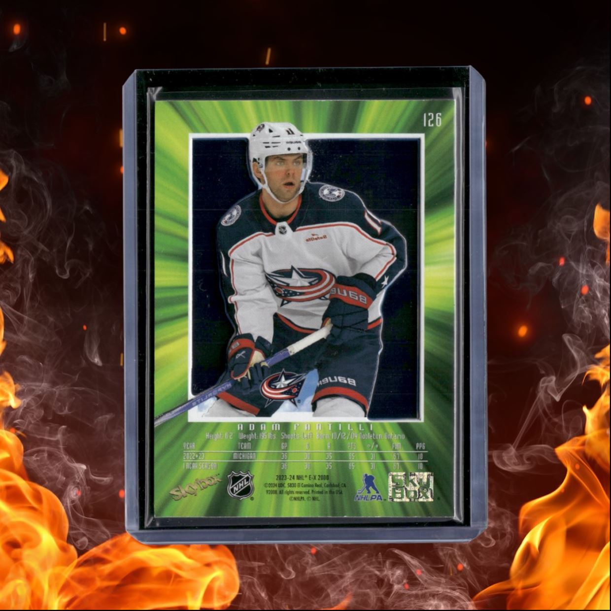 2023-24 SkyBox EX 2000 Adam Fantilli (B) Rookie #126