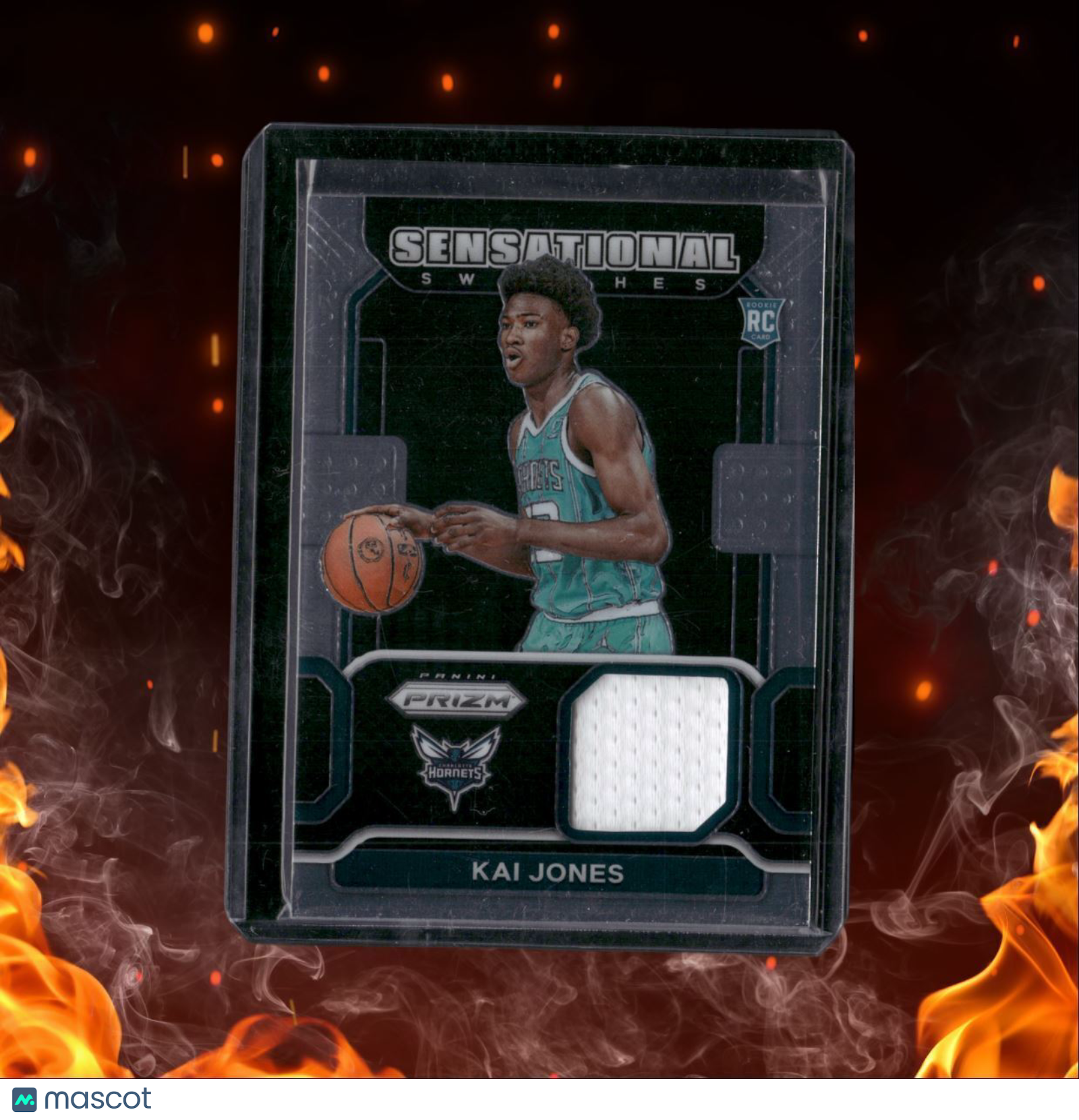 2021-22 Panini Prizm Kai Jones Sensational Swatches Jersey Rookie #SW-KAI