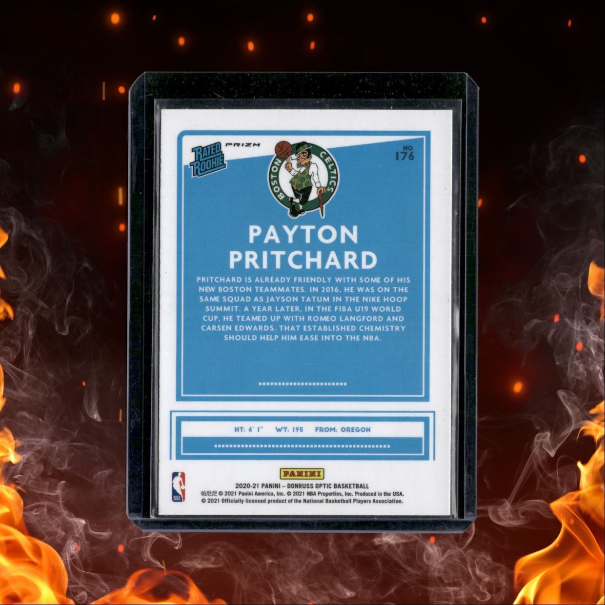 2020-21 Donruss Optic Payton Pritchard Rated Blue Laser Prizm Rookie #176