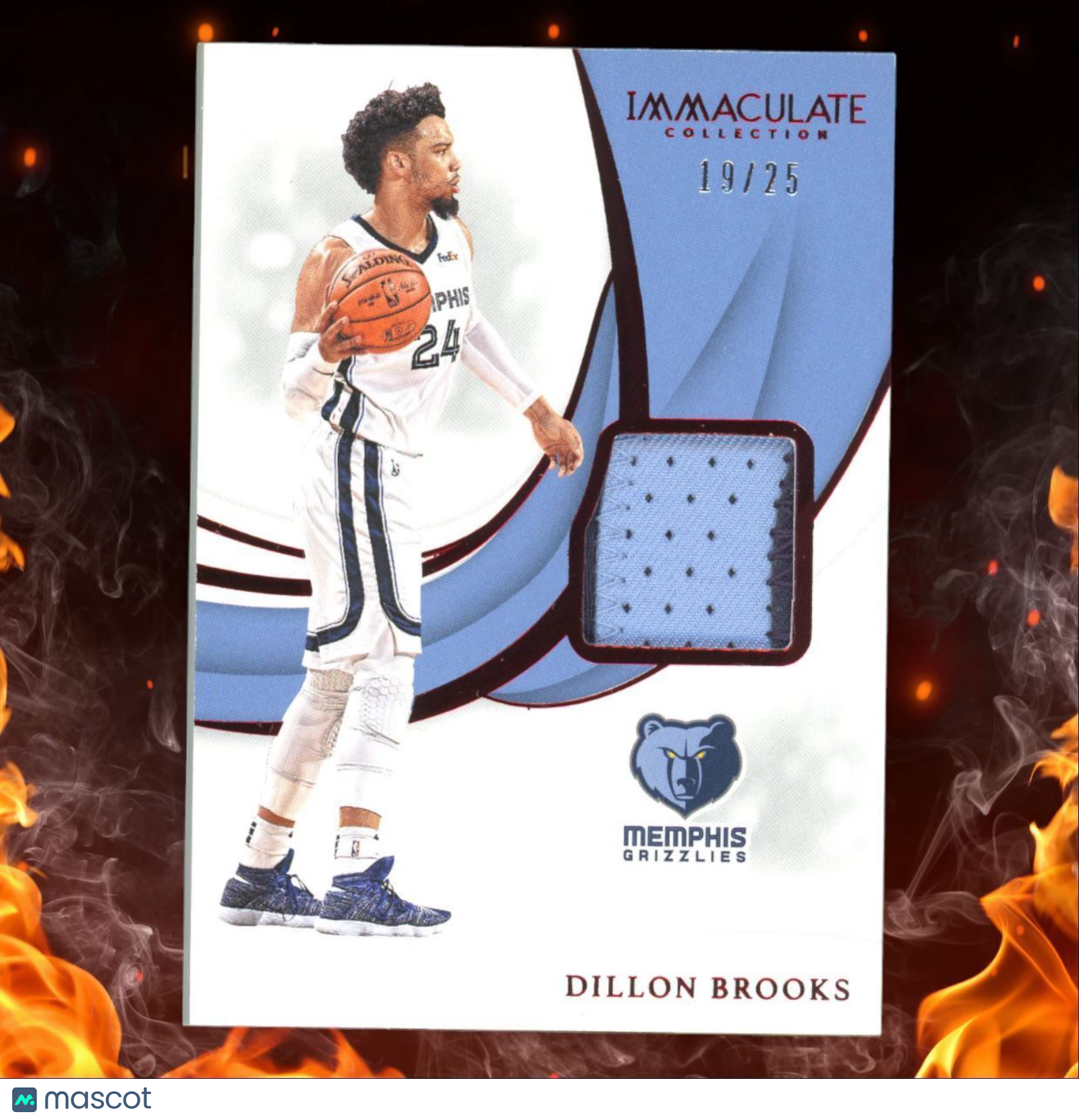 2018-19 Panini Immaculate Dillon Brooks Jersey Ruby 19/25 #31