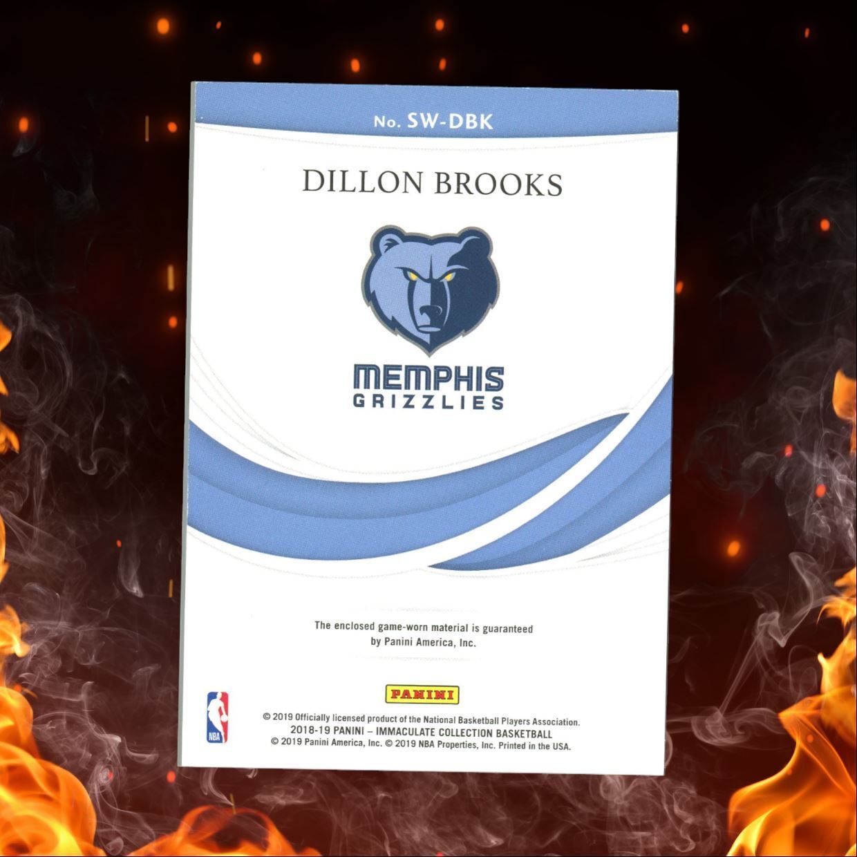 2018-19 Panini Immaculate Dillon Brooks Jersey Ruby 19/25 #31