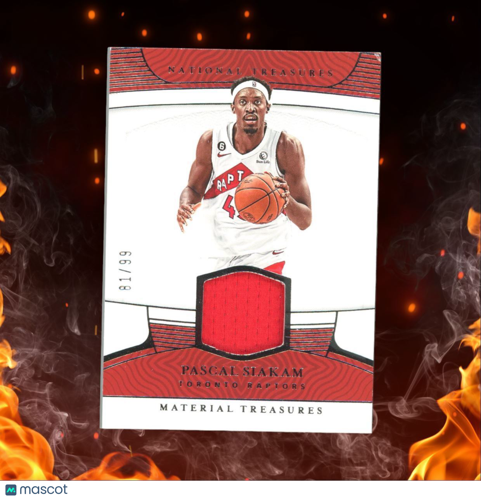 2022-23 Panini National Treasures Pascal Siakam Material Treasures Jersey 81/99