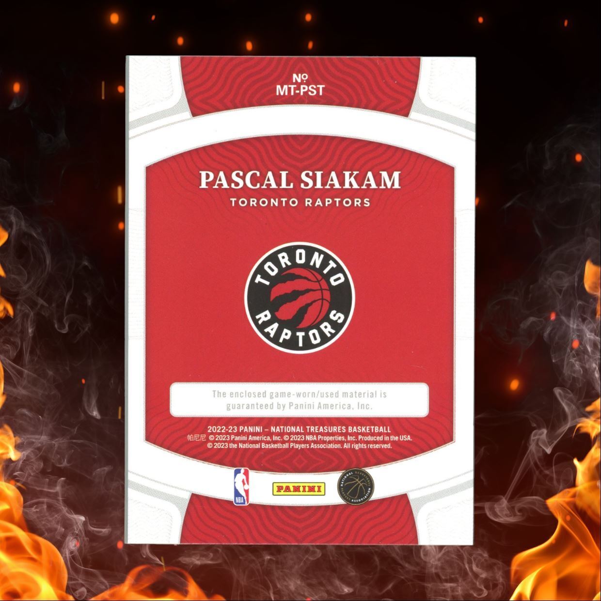 2022-23 Panini National Treasures Pascal Siakam Material Treasures Jersey 81/99