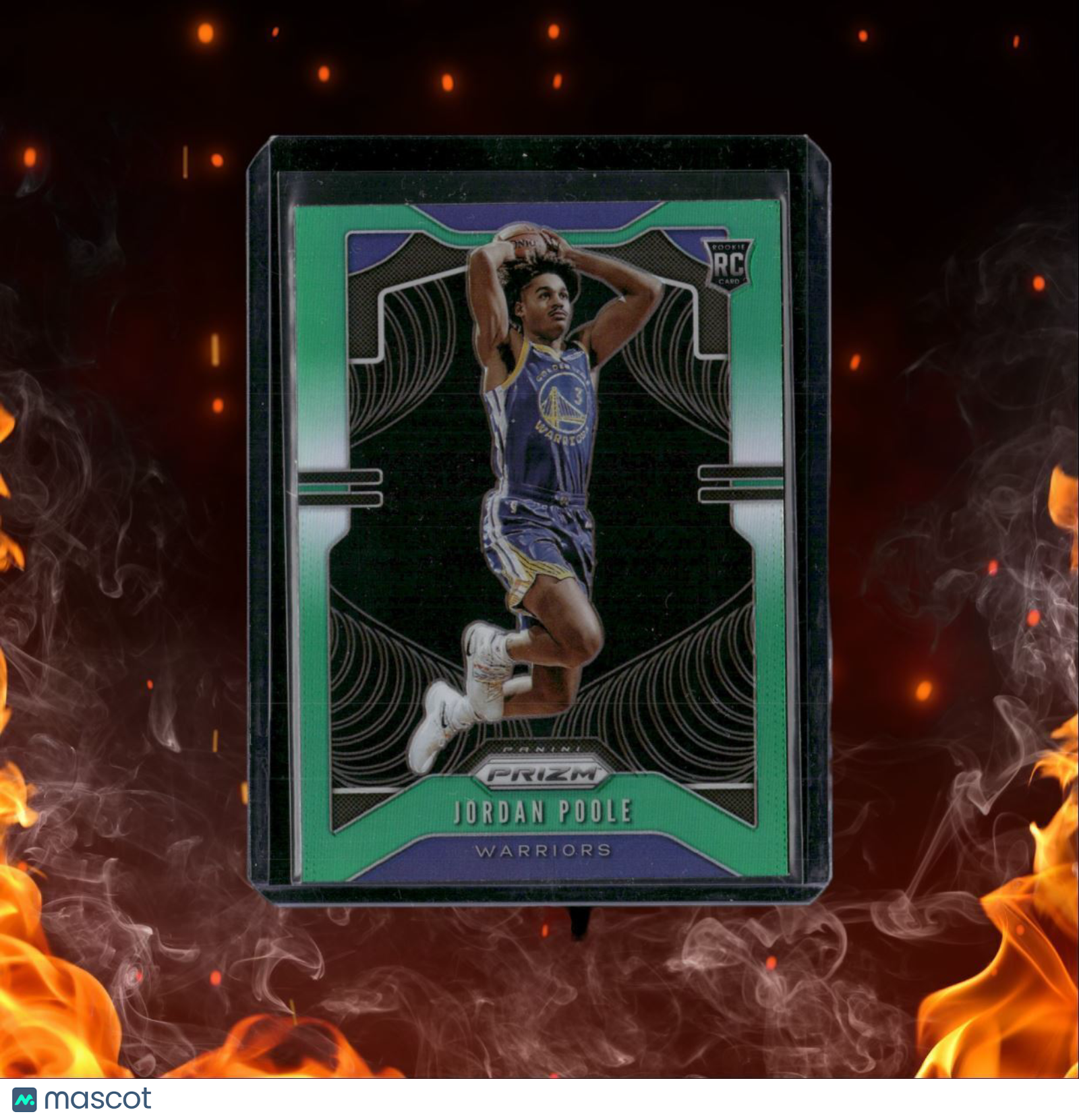 2019-20 Panini Prizm Jordan Poole Green Rookie #272