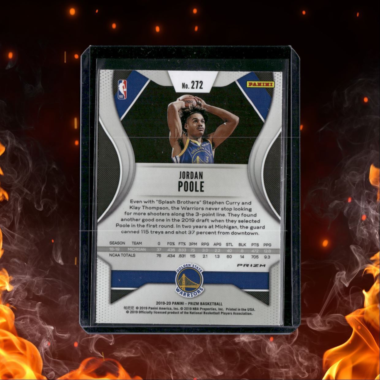 2019-20 Panini Prizm Jordan Poole Green Rookie #272