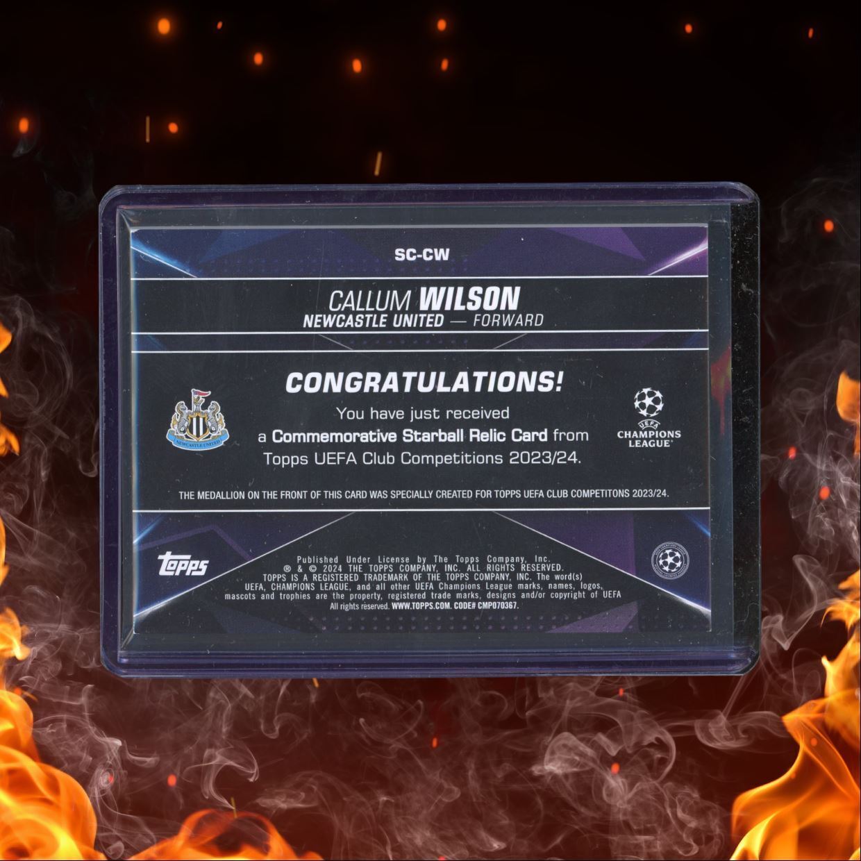 2023 Topps UCC Callum Wilson Star Ball Relic #SC-CW